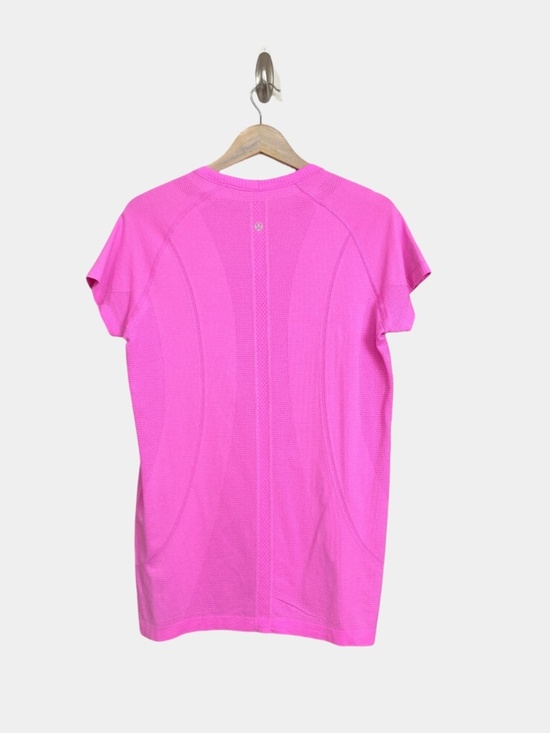 LULULEMON Swiftly Tech Stripe Pow Pink / Sakura Pink Top, Athletic Tank, Sz 12 - Picture 10 of 16